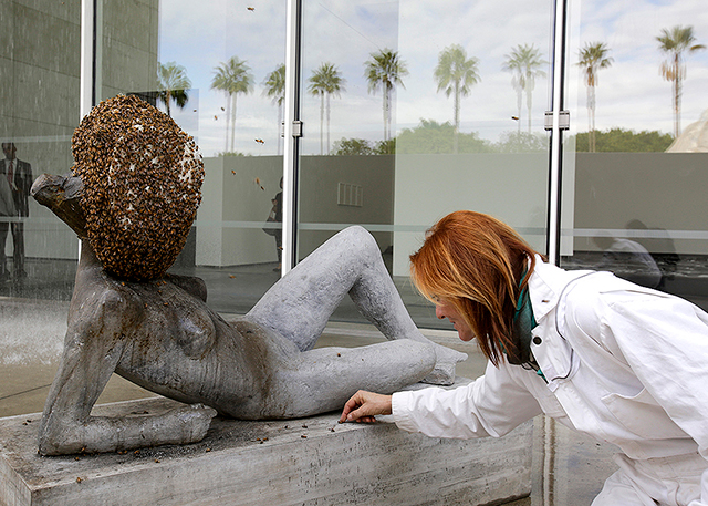 Huygene's Untilled sculpture when on view at LACMA in 2014, Photo: Reuters/Jason Redmond 