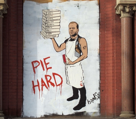 Pie Hard, Photo via hanksy.com