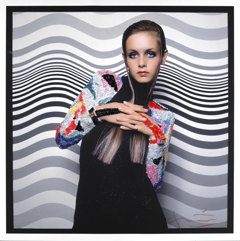 Twiggy in front of a Bridget Riley Painting, 1967, Bert Stern/Staley-Wise Gallery