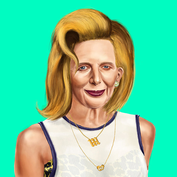 Hipster Margaret Thatcher by Amit Shimoni, Hipstory