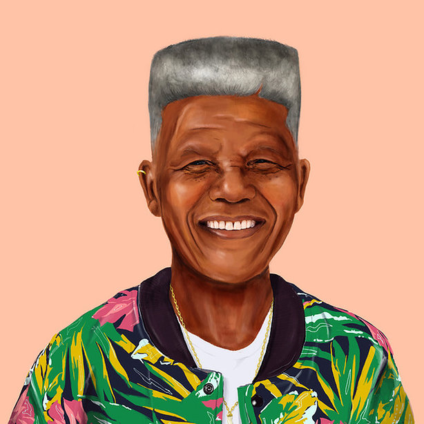 Hipster Nelson Mandela by Amit Shimoni, Hipstory