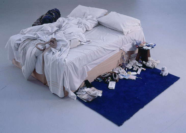 Art installation titled My Bed by Tracey Emin mistaken as trash