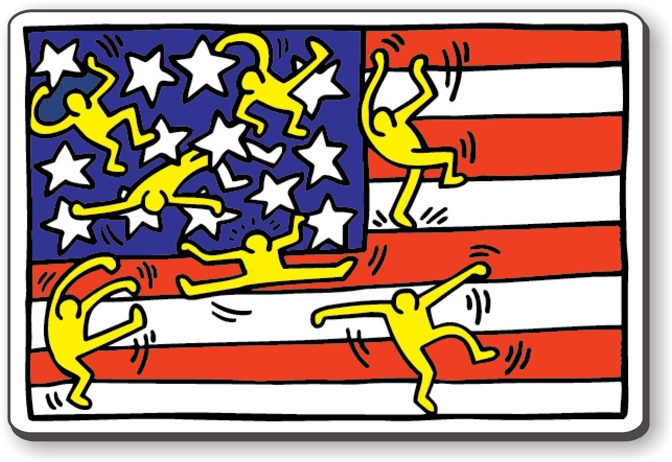 Keith-Haring-American-Flag, Artworks