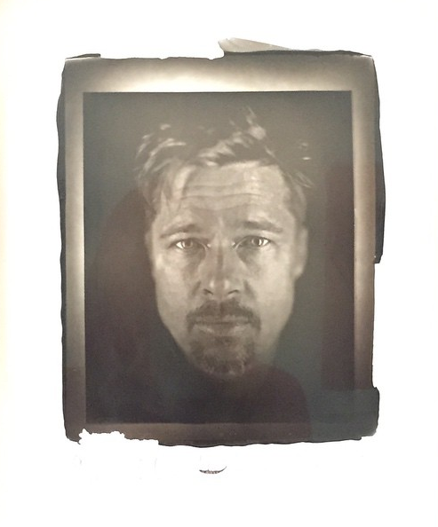 Brad Pitt, Chuck Close, Image via Instagram: @ designcollectif