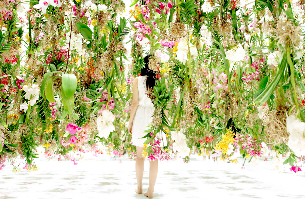 "Flowers and I are of the same root, the Garden and I are one", Image: teamLab