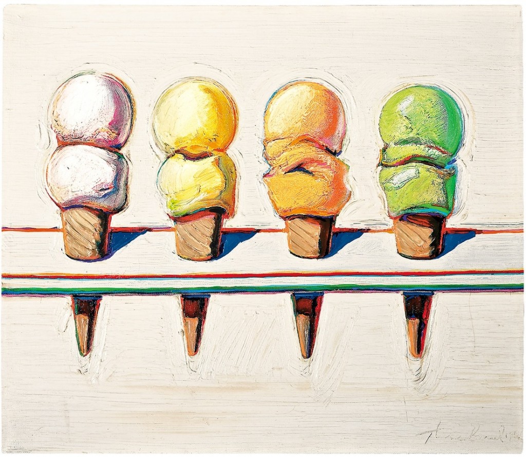 Four Ice Cream Cones (1964), Wayne Thiebaud