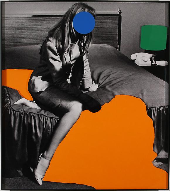 PERSON ON BED (BLUE): WITH LARGE SHADOW (ORANGE) AND LAMP (GREEN), (2004), John Baldessari