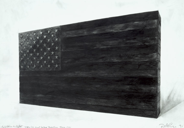 The Ballot or the Bullet - Study for Giant Bronze Flag (1991), Robert Longo, Artworks