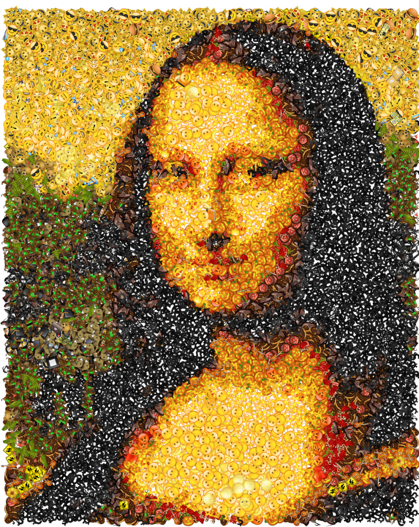 mona-lisa-emoji-painting-artreport, Emoji Mosaic
