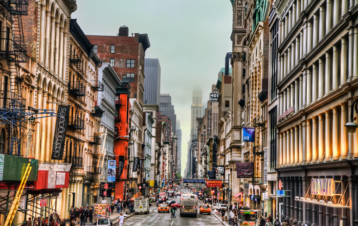 Picture of Soho shopping district, New York City.
