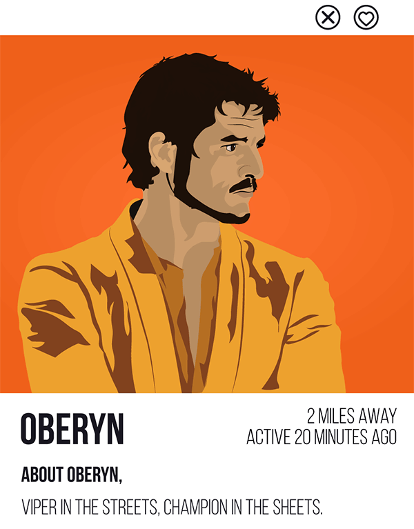 Fake Tinder Profiles GIF - Oberyn from Game of Thrones