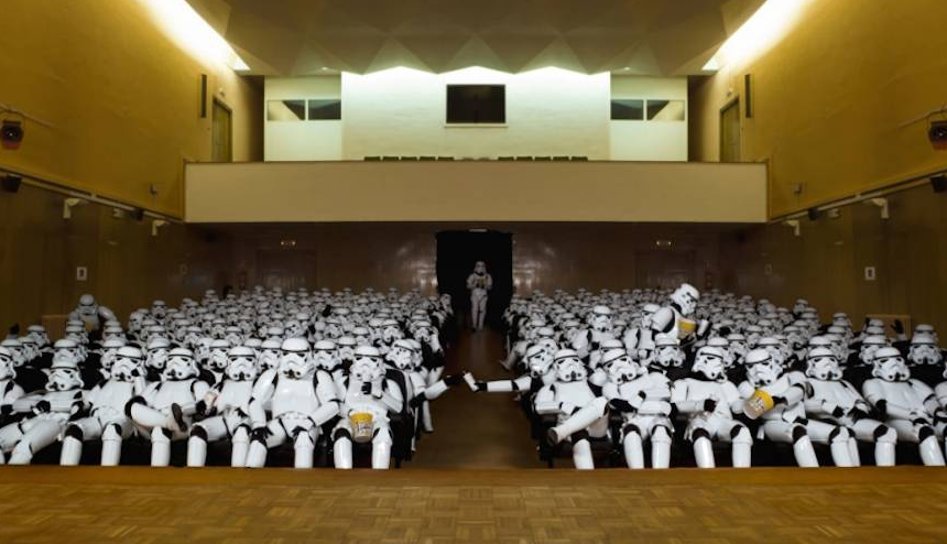 Stormtroopers at a movie theatre by Jorge Pérez Higuera