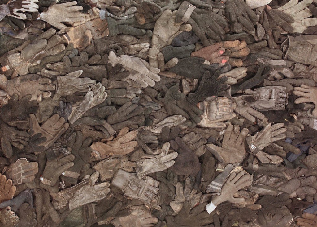 Tom Kiefer's Photo of Confiscated Work Gloves, El Sueño Americano