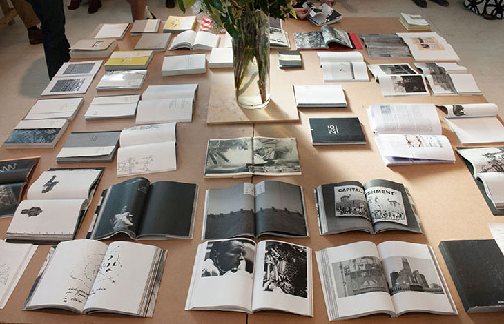 Table of books from Yale School of Architecture