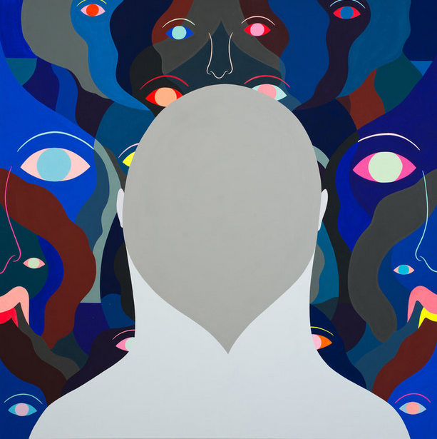 Void Painting, (blue), (15 eyes) (2015), Richard Colman