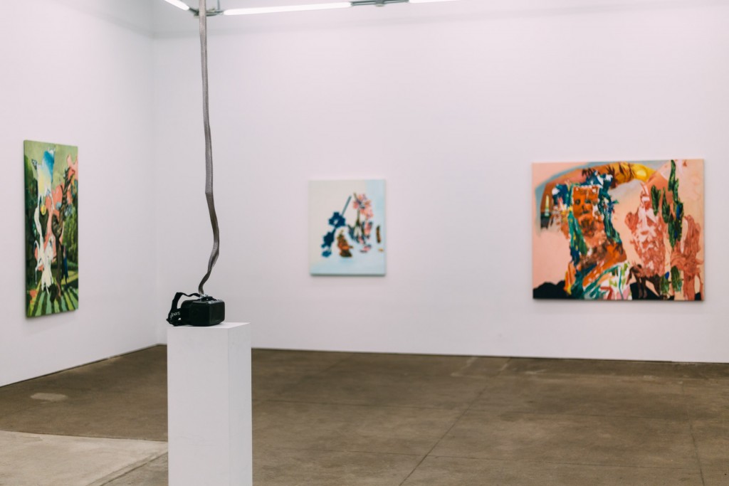 Installation view of Rachel Rossin show "Lossy" at Zieher Smith & Horton