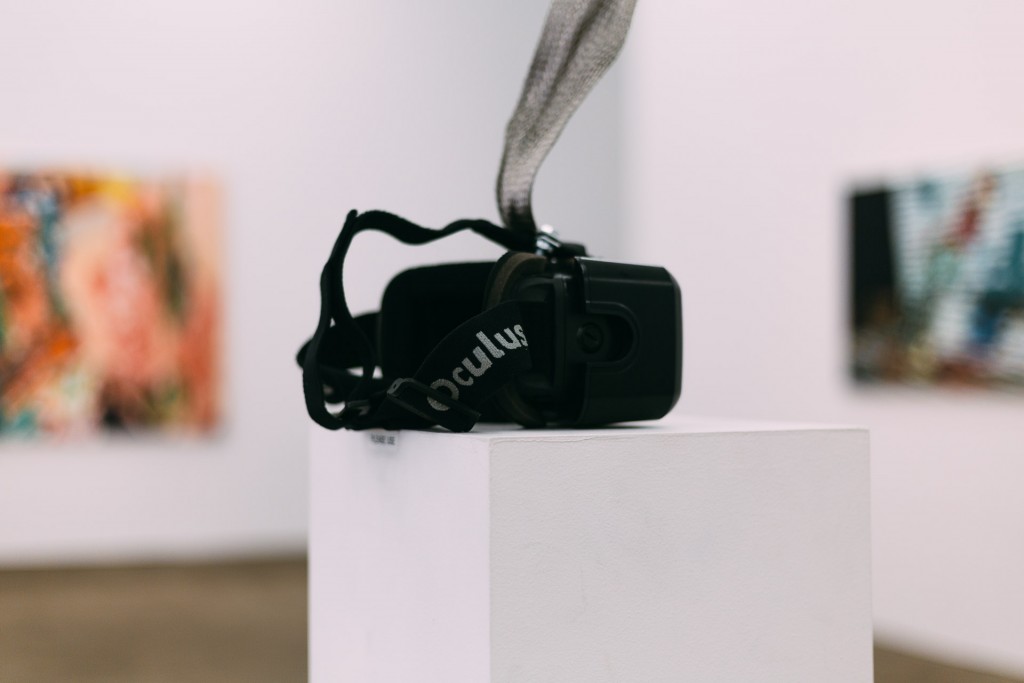Oculus VR headset from Rachel Rossin show "Lossy" at Zieher Smith & Horton
