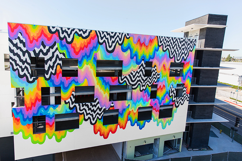 Mural by Jen Stark at the Platform Building in Culver City