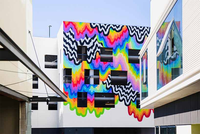 Mural by Jen Stark at the Platform Building in Culver City
