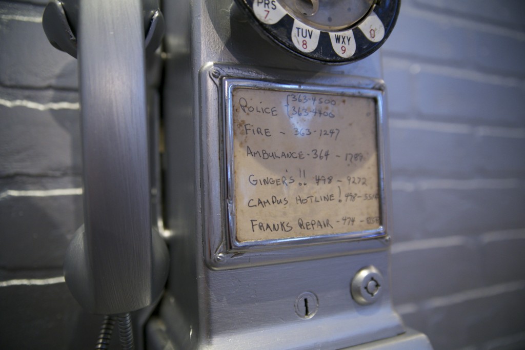 Original telephone from the Factory at the Andy Warhol Exhibit