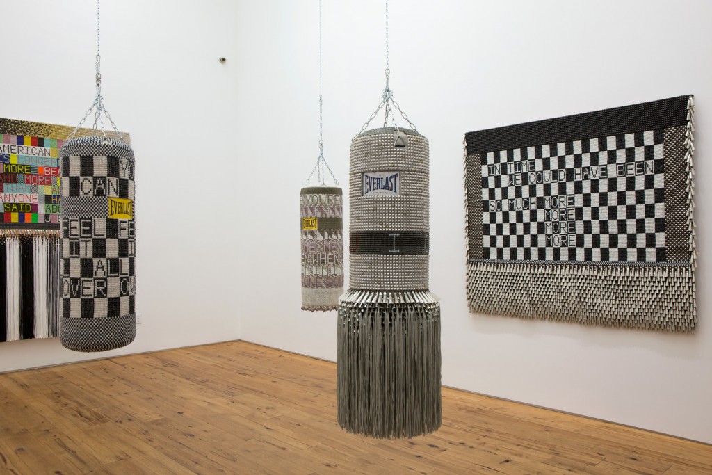 Installation view at Marc Straus Gallery of Jeffrey Gibson Exhibition
