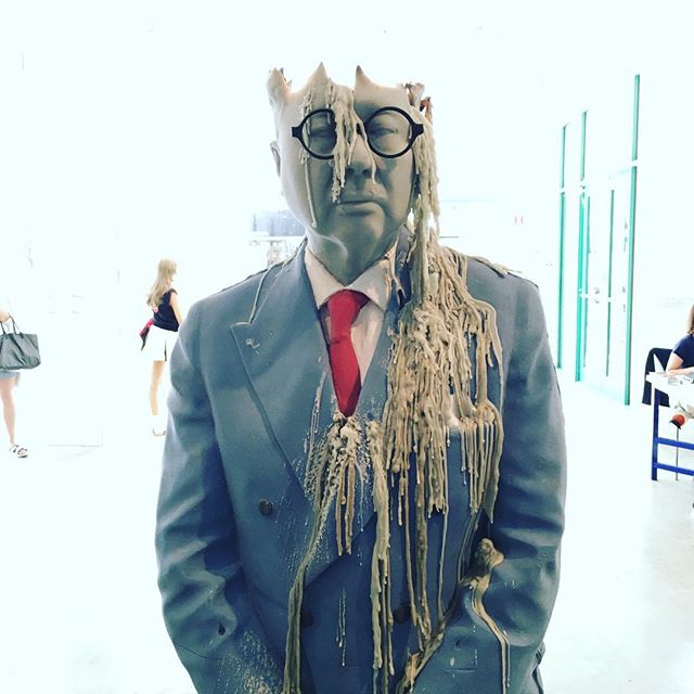 mr chao wax sculpture by urs fischer at Deitch and Gagosian Unrealism Show