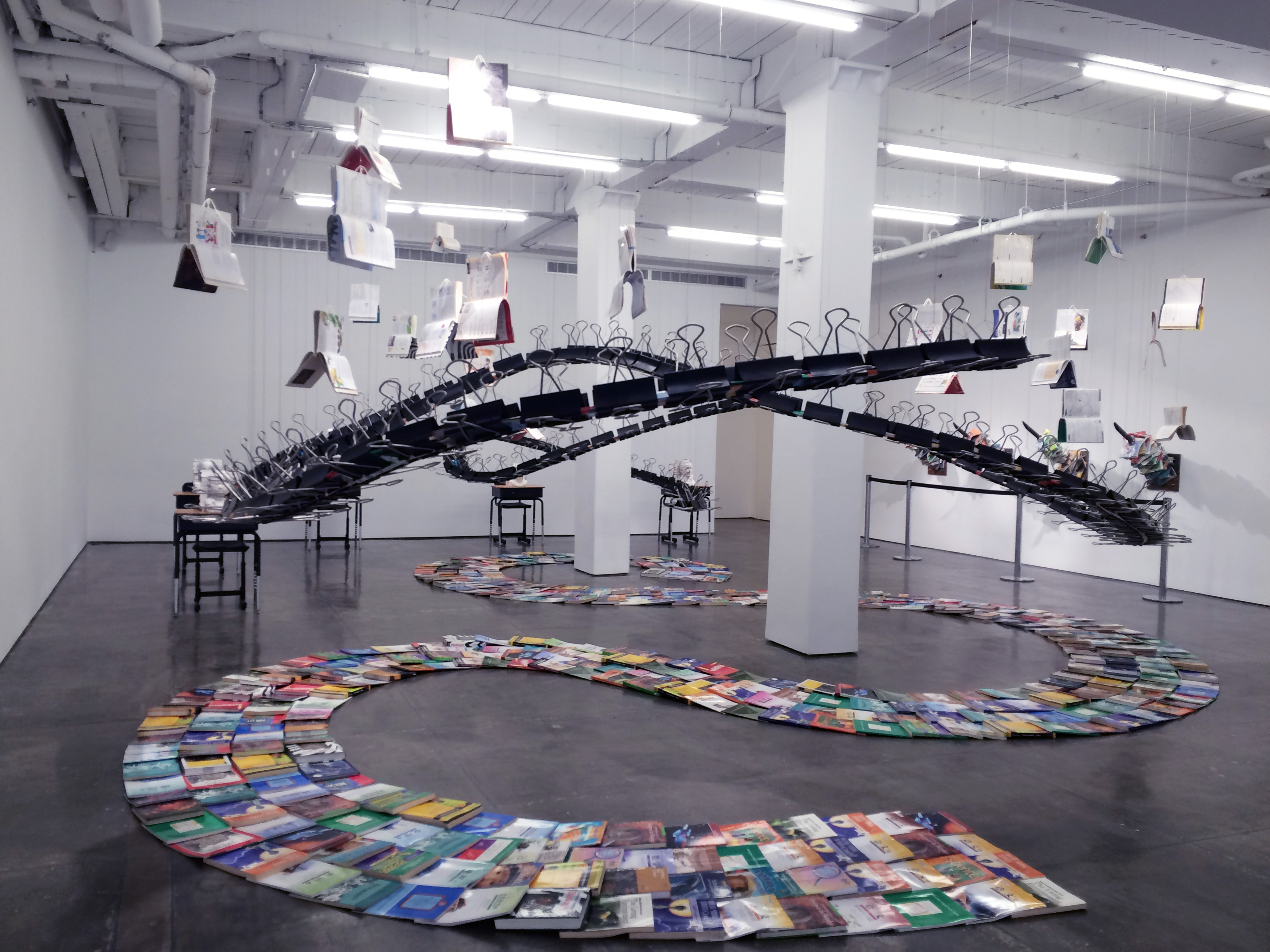 Chinese Artist Li Hongbo Textbooks Installation VIew